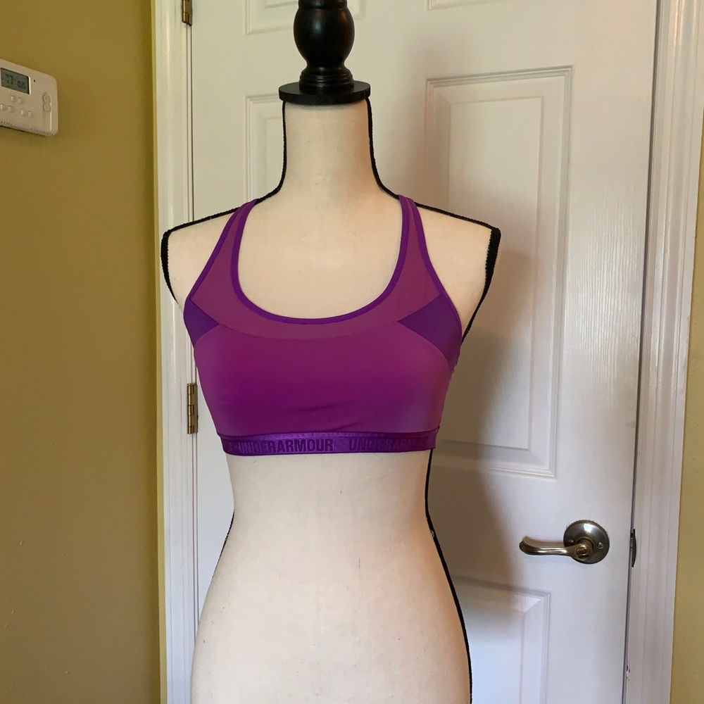 Under Armour Purple Mesh Sports Bra (M)